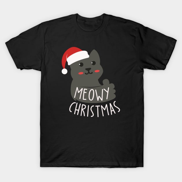 Christmas cat - meowy christmas T-Shirt by teemarket